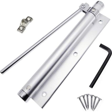 Ferme-Porte à Ressort en Alliage d'aluminium de Porte Closers réglable Monté en surface Dispositif de fermeture automatique 45kg (1 pièce) (1/5)