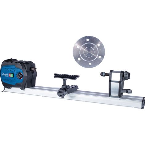 Scheppach Tour à Bois DM600VARIO - 550W - Vitesse réglable - Vitesse variable de 800 à 3000 min-1 - Poupée fixe avec filetage M18 - Pièce à usiner max. 60 x 25cm - Support et maintien