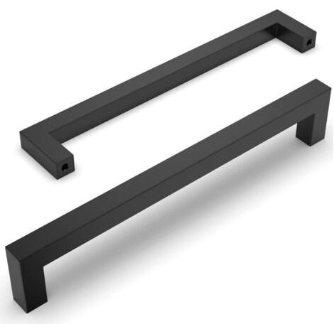 BARKBUSTERS Lot de 10 Poignee de Meuble Noir Cuisine Entraxe 192mm Acier Inoxydable Poignées pour Placards Poignet de Porte Cuisine (1/4)