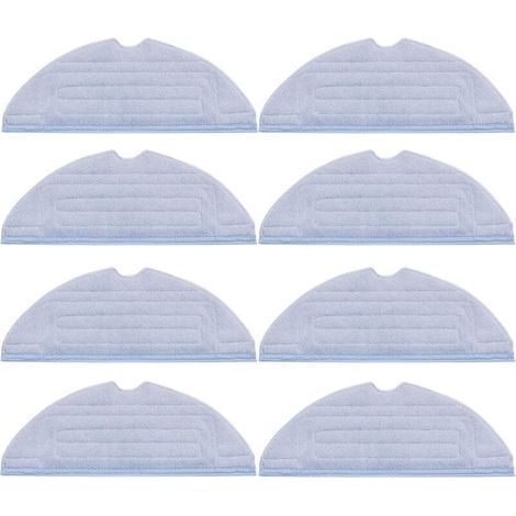 pair Lot de 8 chiffons de rechange pour accessoires Roborock S7 T7S T7S puls G10, en microfibre douce, lavables et réutilisables. (1/4)