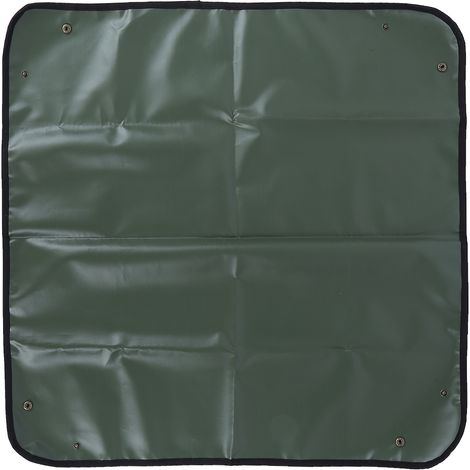 Plateau de rempotage pour jeunes plants de jardin, idéal pour le repiquage de fleurs d'intérieur. Tapis de rempotage pratique et esthétique, vert armée. (1/5)