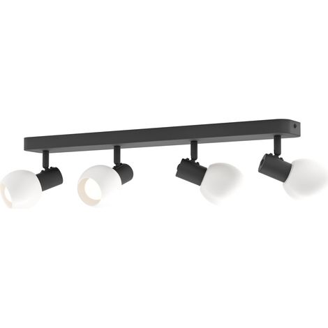 Eglo Deckenstrahler Balken Castellazo schwarz/opal 4er E14 (1/3)