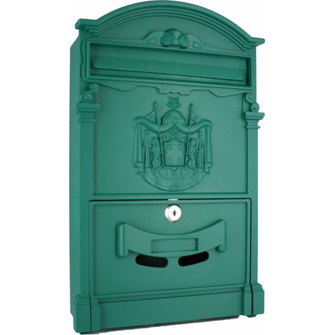 cassetta postale mod regia posta in alluminio verde portalettere buca (1/6)