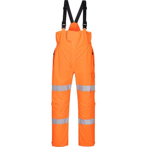Peto Extreme de alta visibilidad con bolsillo para rodillera y cintas reflectantes S594 XXL Naranja