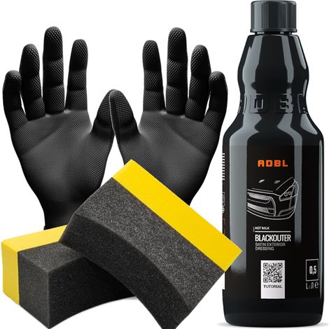 Negro de humo Adbl 500 ml + aplicador para neumáticos + guantes (1/5)