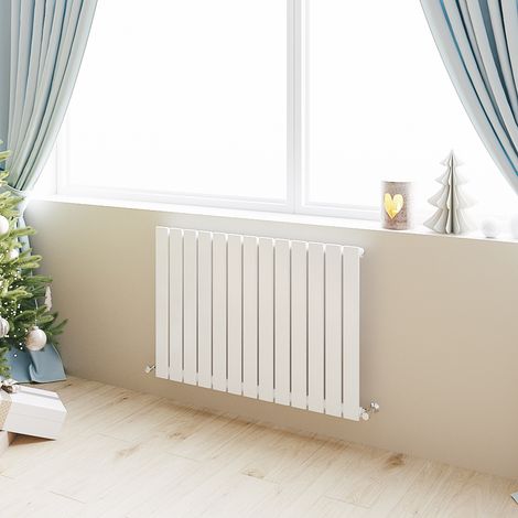 Acezanble Horizontal Flat Panel Radiator Central Heating Rad 600x884mm Single White