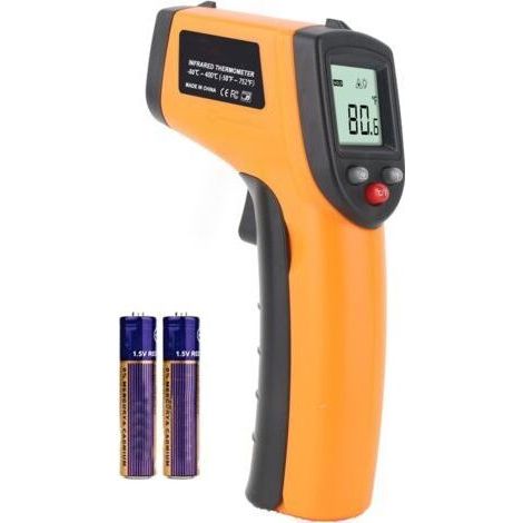 Thermomètre Infrarouge, Sans Contact Laser Thermomètre Infrarouge de -50°C à 550°C, Ecran LCD Rétroéclairé (Pas pour l'homme) (1/5)
