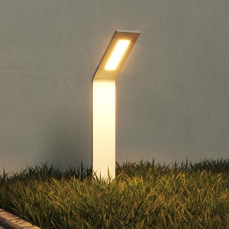 Mai & Mai Außenleuchte 128x98x408mm IP65 Wegeleuchte Außen Pollerleuchte für Garten, 3000K Stehlampe Gartenlampe Außenlampe Standleuchte Sandweiß 6W Pfadfinder