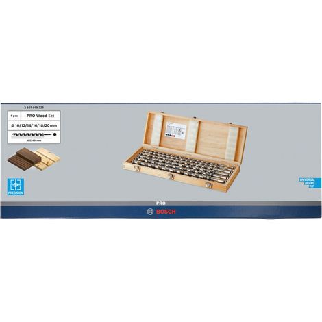 Bosch 6-tlg. Holzschlangenbohrer-Set, 10–20 mm lang