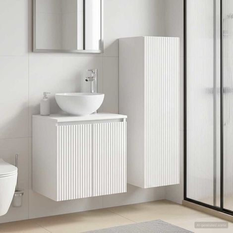 vidaXL Bathroom Furniture Set 2 pcs High Gloss White (1/5)