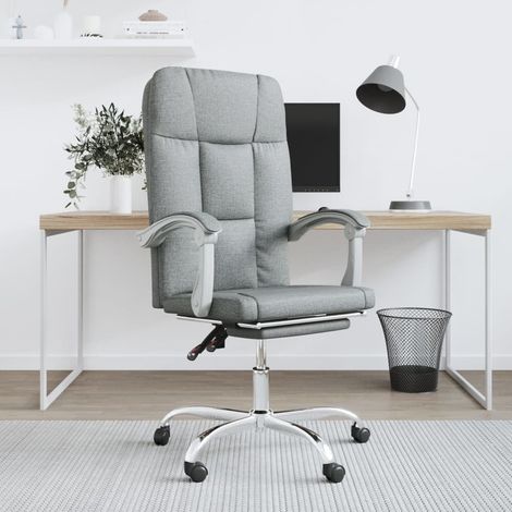 Fauteuil inclinable de bureau Chaise Bureau Gris clair Tissu ZSD60901 (1/5)
