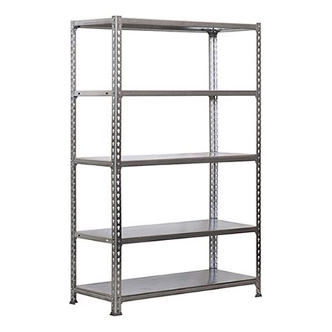 SimonRack Scaffale Portaoggetti, 1800x800x300 mm, 5 Ripiani, Portata 180 kg per Ripiano, Metallo, Scaffale da Garage, Zincato – Simonclick (1/4)