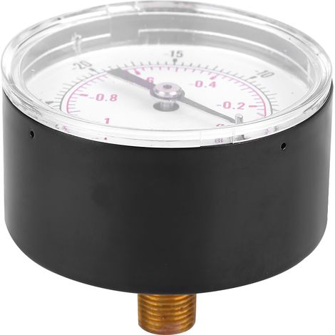 Vakuummeter 50 mm 1/8 BSPT Rückanschluss -1-0 bar -30-0 inHg Luft Wasser Öl Gas (1/5)
