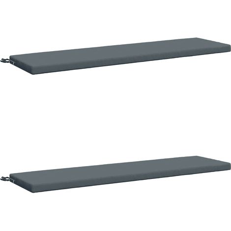 Coussins de banc 2 pièces SOEST 2 pc 100 % polyester Bleu vidaXL