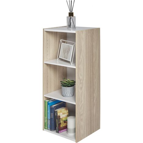 Iris Ohyama, Aufbewahrungsschrank, Bücherregal / 3 modulare Regale, UB-9035, Hellbraun, W29 x D34,7 x H88,2 cm