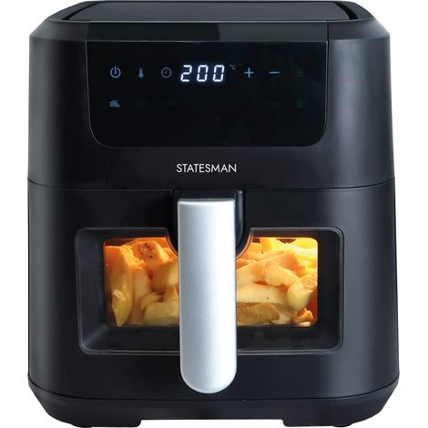 Statesman SKAF05015BK Digital Air Fryer 5 Litre, 1500W, 90 Minute Timer, 360 Hot Air Circulation, 8 Pre Set Cooking Programes, Digital Touch Control Panel (1/4)