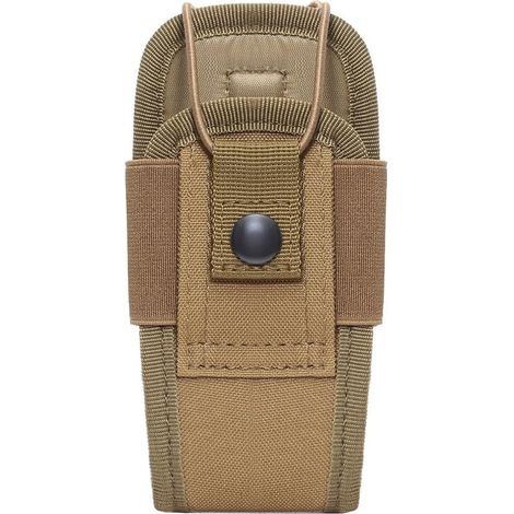 Applicable Support pour radio, étui pour sac de talkie-walkie tactique facile à nettoyer en nylon, porte-radio imperméable pour ceintures jusqu'à 4 pouces de large, kaki foncé, 15 x 5 x 6.5 cm, Classi