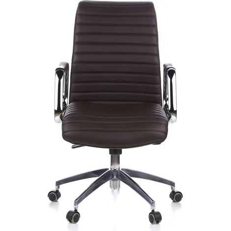 [NEUWERTIG] Hjh Office Bürostuhl Chefsessel Aspera 10 Nappaleder Braun Drehstuhl Lederstuhl B-Ware (1/2)