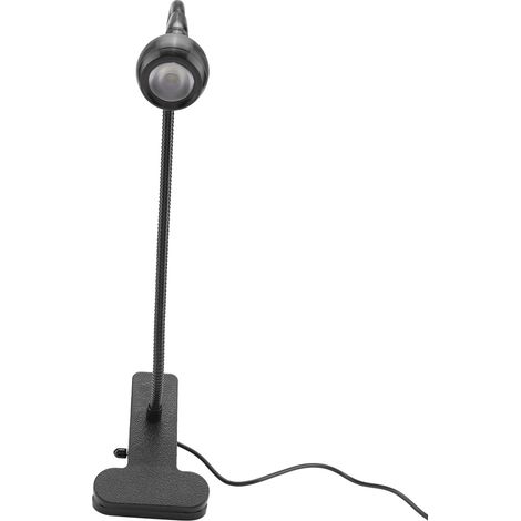 Lampe de bureau LED USB rechargeable, mini lampe de chevet à pince, noir et blanc, idéale pour lecture et étude à la maison. (1/5)
