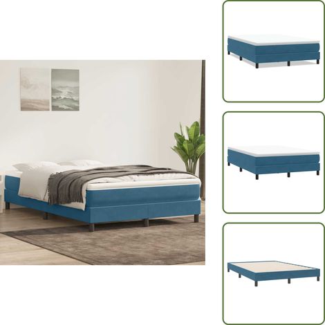 Sommier à lattes de lit sans matelas Bleu foncé 160x220cm - Sommier À Lattes De Lit - Sommiers À Lattes De Lit - Lit - Meuble De Chambre À Coucher (1/5)