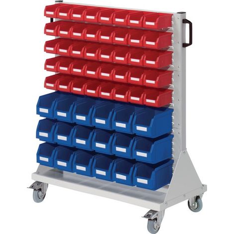 RasterMobil Roller Trolley H1230XL1000XP500MM Box.18xTaille6 Azul/40xtai