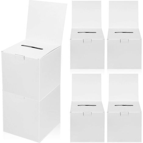 Set mit 6 Losboxen, Wahlurnen, Kartons, Aufbewahrungsboxen, Geschenkboxen – 15,30 x 15,30 x 15,30 cm (1/4)