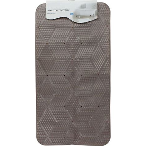 TRADE SHOP - Tappeto In Pvc Antiscivolo Per Vasca Bagno Doccia 70x37cm Effetto Geometrico 59620 -
