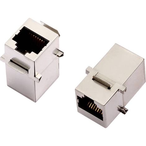 encitech 3101-CAT6a Connecteur RJ45 Cat 6a 2101-0115-05 Double femelle Nombre de pôles 8P8C noir 1 pc(s) A333382