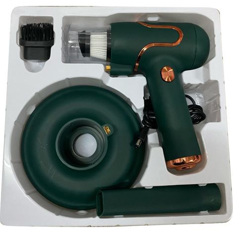 Aspirateur anti-acariens portable sans fil, léger et maniable, pour la maison, le matelas et la voiture (vert). (1/5)
