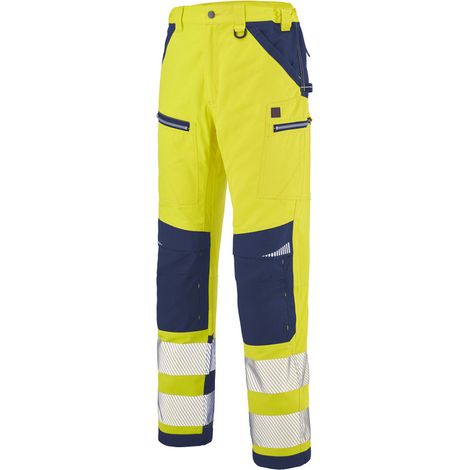 Pantalon Spanner Hivi Jaune Fluo/bleu Marine T5 (1/3)