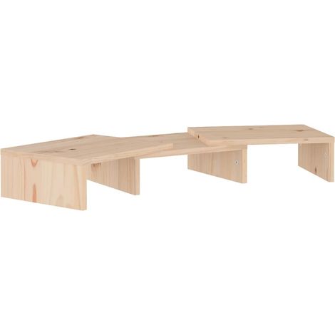 Soporte para monitor madera maciza de pino 60x24x10,5 cm vidaXL (1/5)