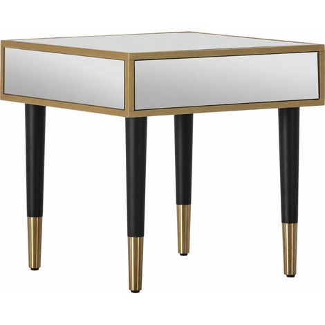Table de chevet miroir noir et doré - Noir et doré (1/5)