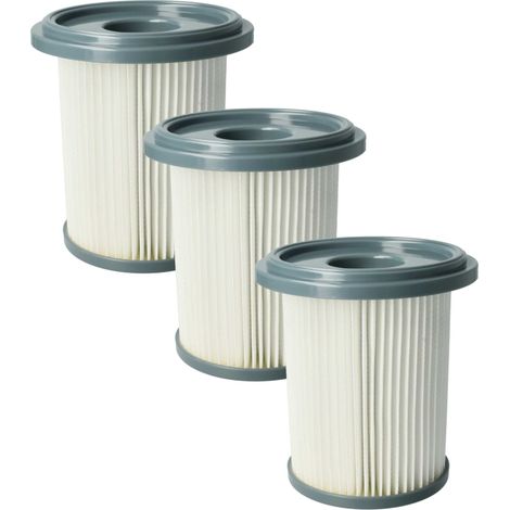 vhbw 3x filtro sostituisce Philips 432200909790, 432200493320, FC8047 per aspirapolvere - filtro HEPA grigio scuro / bianco