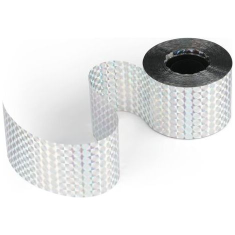 Nastro Olografico per Uccelli, 4,8 CM 80 M Nastro Riflettente Biadesivo per Uccelli, Cintura Riflettente Anti-Uccelli Piccione, Nastro Spaventapasseri per Giardini e Frutteti (1/4)