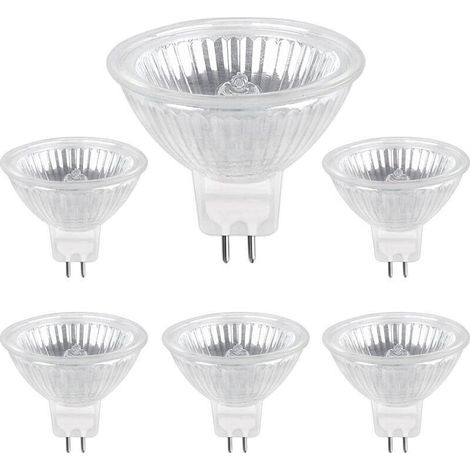 Ampoule Halogene GU5.3 50W 220V, 680lm Blanc Chaud 2700K Dimmable, Ampoule Spot Halogène MR16, pack de 6 (1/5)