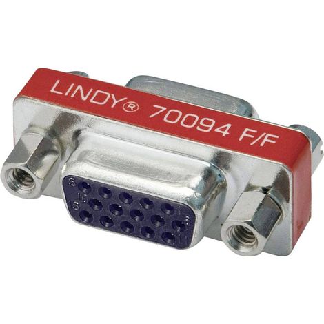 LINDY moniteur Adaptateur [1x SUB-D femelle 15 pôles - 1x SUB-D femelle 15 pôles] C146041 (1/2)