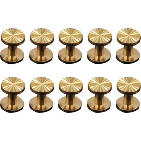 10 Pièces Rivets en Laiton Tournesol pour Cuir, (1/5)