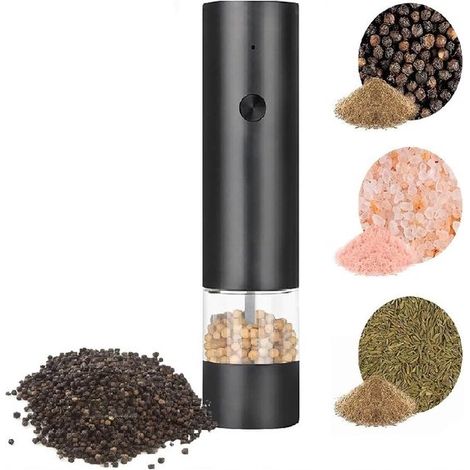 Macina sale e pepe elettrico, ricaricabile tramite USB, macinatura regolabile, con tappo antipolvere, accessorio da cucina ricaricabile. (1/5)