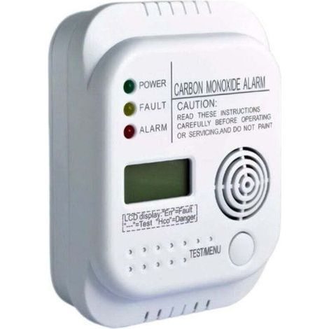 Détecteur de monoxyde de Carbone, XU, Alimenté par Batterie, Detecteur de gaz avec Affichage et indicateur de température - KZQ (1/4)