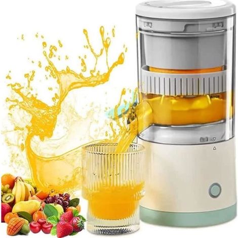 1 unité presse-agrumes électrique, batterie 3000 mAh, centrifugeuse amovible, extracteur de jus sans fil, idéal pour petit-déjeuner et déjeuner (1/4)