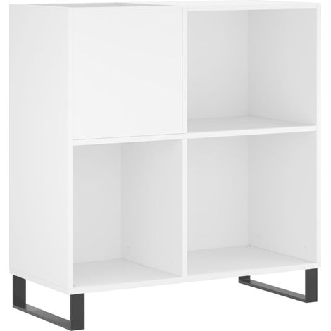 Record Cabinet White 84.5x38x89 cm Engineered Wood vidaXL