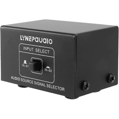 Sélecteur de source audio avec 2 entrées/1 sortie ou 1 entrée/2 sorties, commutateur, haut-parleur, source audio, interface RCA, sans perte WHBYV (1/4)
