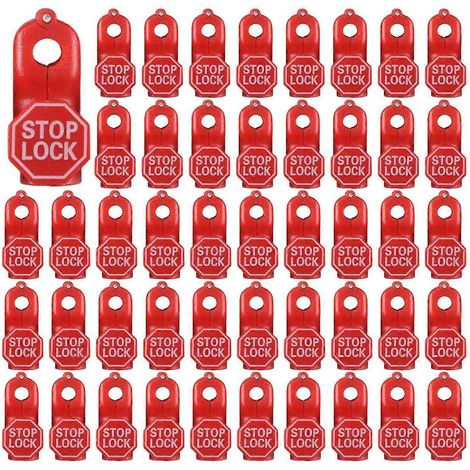 100 rote, diebstahlsichere Hakenschlösser aus Kunststoff (1/5)
