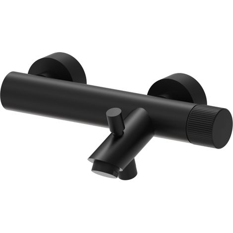 Paffoni Serie Jo externe Wannenbatterie mit Umsteller JO022NO Messing - Mattschwarz (1/2)