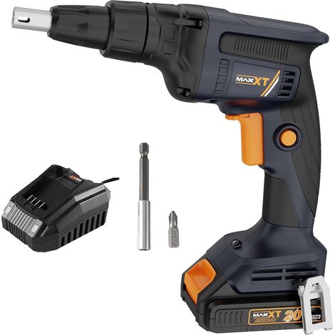Maxxt – Visseuse à plaque de plâtre 20V sans fil – Moteur Brushless – Vitesse 4200RPM – Batterie 2.0Ah pour travaux intensifs (1/5)