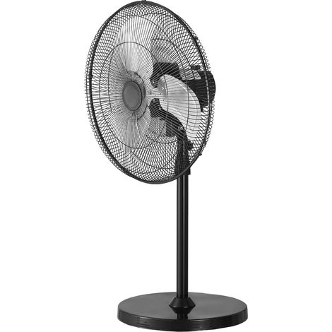 Mophorn Industrieller Standventilator, 570 mm, 90-Grad-Oszillation, höhenverstellbar mit 3 Geschwindigkeitsstufen, leistungsstarker Ventilator für Wohnzimmer, Zuhause und Büro, Schwarz