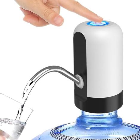 Filiyano-Pompe à eau électrique rechargeable USB 20L/5min Buse en acier inoxydable pour bouteilles de 19L [Ho] (1/5)