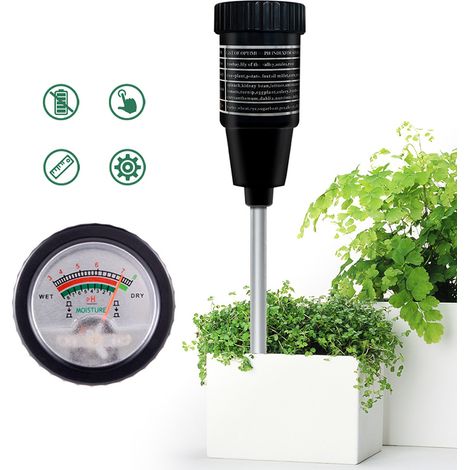 2-in-1 pH- und Feuchtigkeits-Bodenmessgerät, präzises und empfindliches Messgerät, lange rostfreie Sonde, Hygrometer für den Gartenbau, zuverlässiges Bodenmessgerät. (1/5)