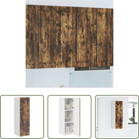 Holzschrank -  Küchenschrank Kalmar Geräucherte Eiche 30 x 31 x 100 cm (1/5)