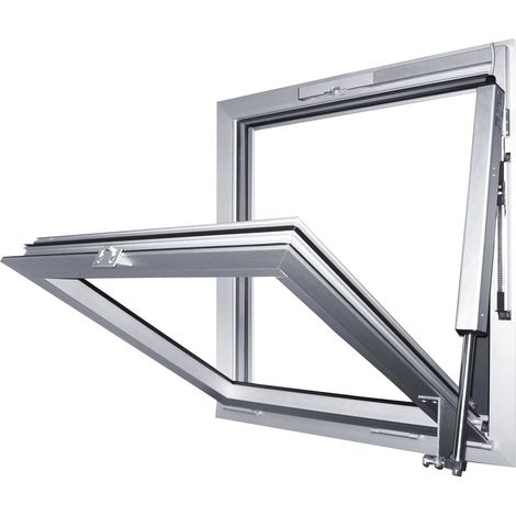 GEZE RWA 100 NT mit E250NT, Hub 200 mm, Aluminium silber eloxiert (1/3)